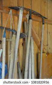 Shovels Inside Garden Shed