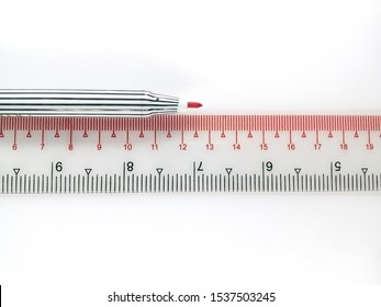 Show Measuring Length Chemical Pen Ruler Stock Photo 1537503245 ...