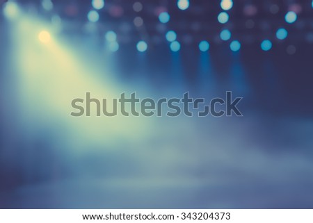 Show spotlight smog blurred background 