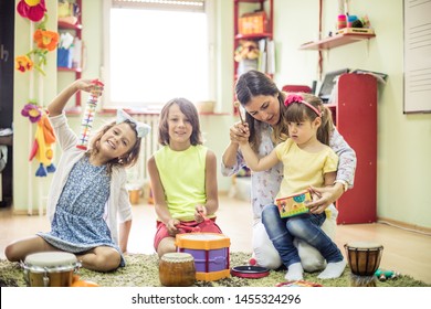  Show what you now. Children in preschool. - Shutterstock ID 1455324296