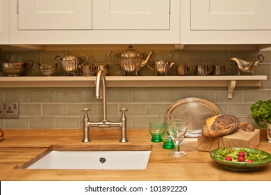 Showcase Of A Kitchen Interior On Exhibition Ideal Home Show, 2011