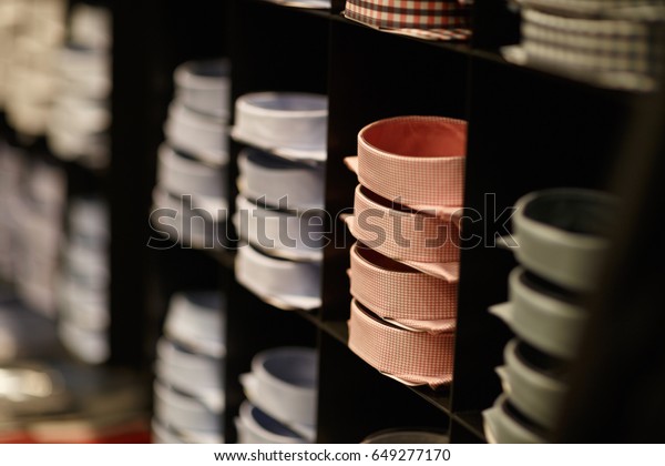 Showcase Men Fashion Store Various Shirts Stock Photo Edit Now