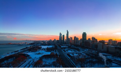 Showcasing Chicago Street Photography, Its Sunsets And Drone View.