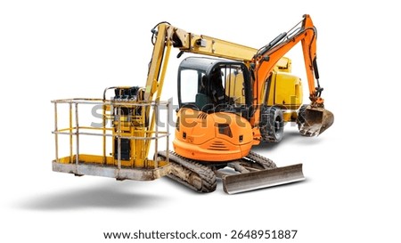 Showcasing a range of construction equipment available for rental, this highlights tools essential for various building projects and site management.