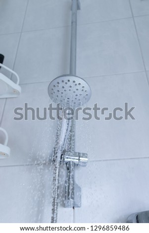 shower in the bathroom