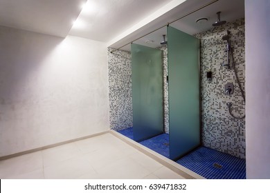 Shower Box Decoration In Bathroom Interior