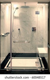 Shower Cabin In Hotel Room