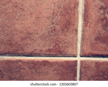 Shower Floor. Newly Installed Tile With Natural Colored Grout.