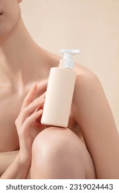 Shower gel smooth body and clean skin - Shutterstock ID 2319024443