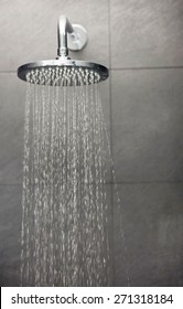 Shower Head With Water Stream.