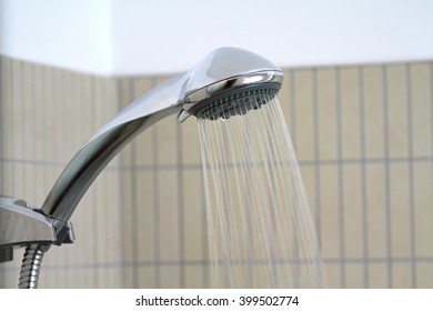 Shower Head While Running Water