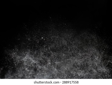 Shower Water Drops,abstract Splashes Of Water On A Black Background