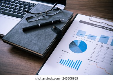 Showing business and financial report. Accounting - Shutterstock ID 245508985