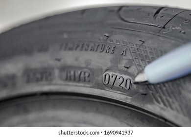 Showing DOT (date Of Manufacturing) Number On A New Tire