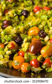 Shredded Brussel Sprouts With Heirloom Cherry Tomatoes