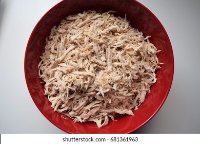 Shredded chicken breast bowl