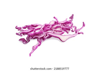 Shredded fresh red cabbage isolated on white - Powered by Shutterstock