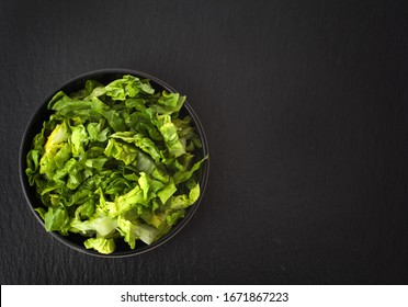 Shredded Lettuce In A Bowl