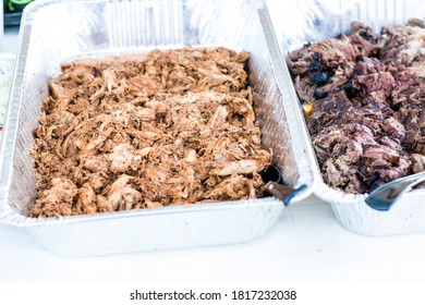 Shredded Meat In Disposable Chafing Dish For Buffet Event