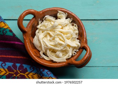 Shredded Oaxaca Cheese Called Quesillo On Stock Photo 1976502257 ...