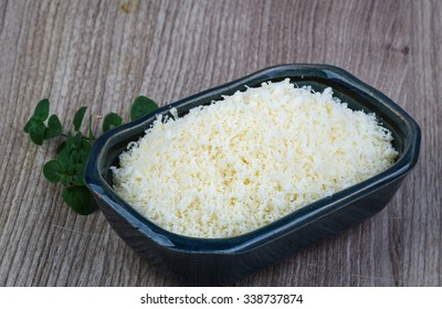 Shredded Parmesan Cheese Ready For Delicous Cooking