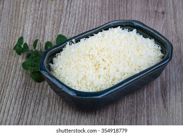 Shredded Parmesan Cheese Ready For Delicous Cooking