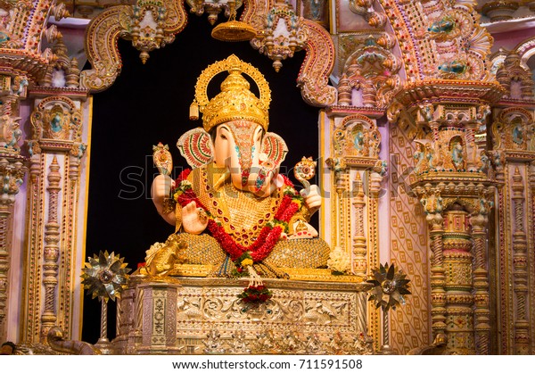 Shrimant Dagdushet Halwai Ganapati 2017 Stock Photo (Edit Now) 711591508