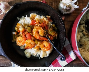 Shrimp Creole Southern American Cuisine On Table Top