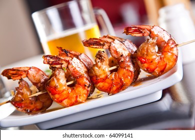 Shrimp grilled with beer