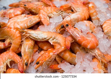 Shrimp in ice - Shutterstock ID 125077334