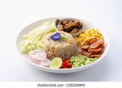 Shrimp Paste Fried Rice white background