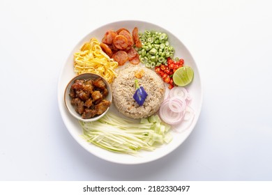 Shrimp Paste Fried Rice white background
