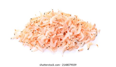 Shrimp Skins On A White Background