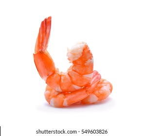 Shrimps On A White Background