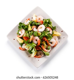 Shrimps With Salad 