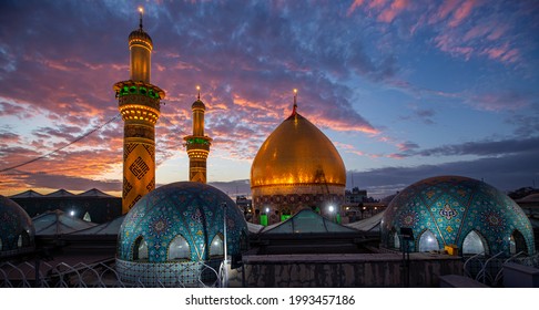 The shrine of Al-Abbas, the son of the Commander of the Faithful, in Karbala, Iraq