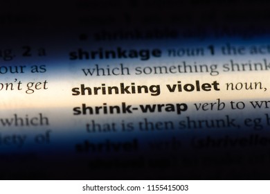 Shrinking Violet Word In A Dictionary. Shrinking Violet Concept.