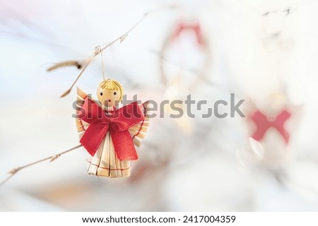 Shrovetide figurine made of straw. A talisman and a symbol of the passing winter. A small doll is a symbol of Shrovetide week, an effigy for burning as a symbol of the end of winter 