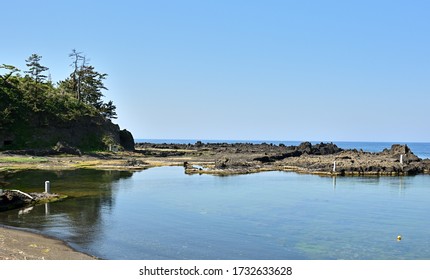 Shukunegi Coast Made Of Stones And Volcanic Ash Erupted From An Undersea Volcano