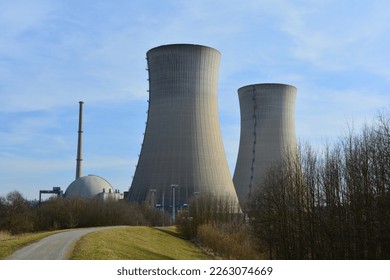 Shut down nuclear power plant AKW Grafenrheinfeld near Schweinfurt, Germany