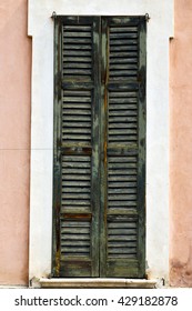 shutter europe  italy  lombardy        in  the milano old   window closed brick      abstract grate - Shutterstock ID 429182878