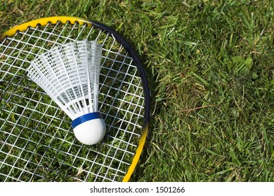 Shuttlecock On Racket