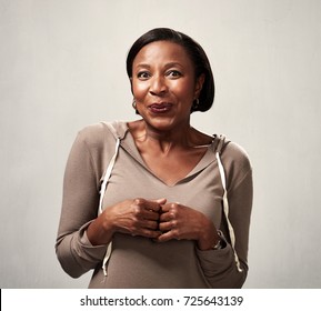 Shy African American Woman Portrait