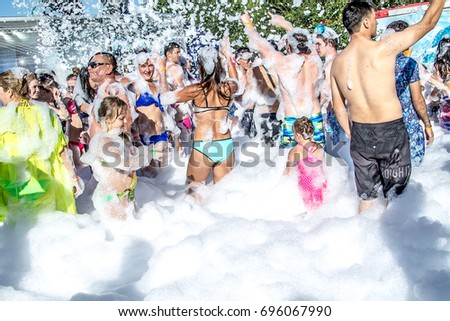 shymkent kazakhstan august 5 2017 foam stock photo edit now