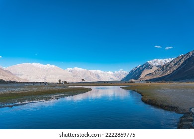 Shyok River Flowing Through Nubra Valley