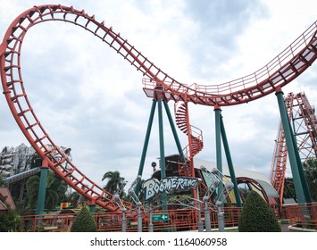 Siam Park City, Bangkok, Thailand : August 20th 2018 : RollerCoaster In Siam Park City