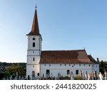SIBIEL, TRANSYLVANIAROMANIA - SEPTEMBER 16 : Exterior view of the Holy Trinity Church in Sibiel Transylvania Romania on September 16, 2018
