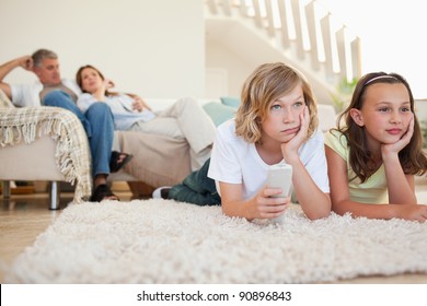 Siblings Are Bored By Tv Program