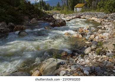 Sicamous Creek At Sicamous Creek Falls In British Columbia,Canada,North America
