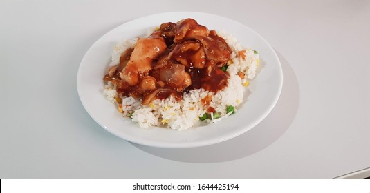 Sichuan Chicken With Rice, Chinese Food